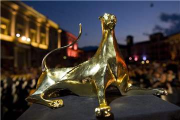 Der 'Goldene Leopard', Hauptpreis des Internationalen Filmfestivals. Foto: Jean-Christophe Bott/Keystone