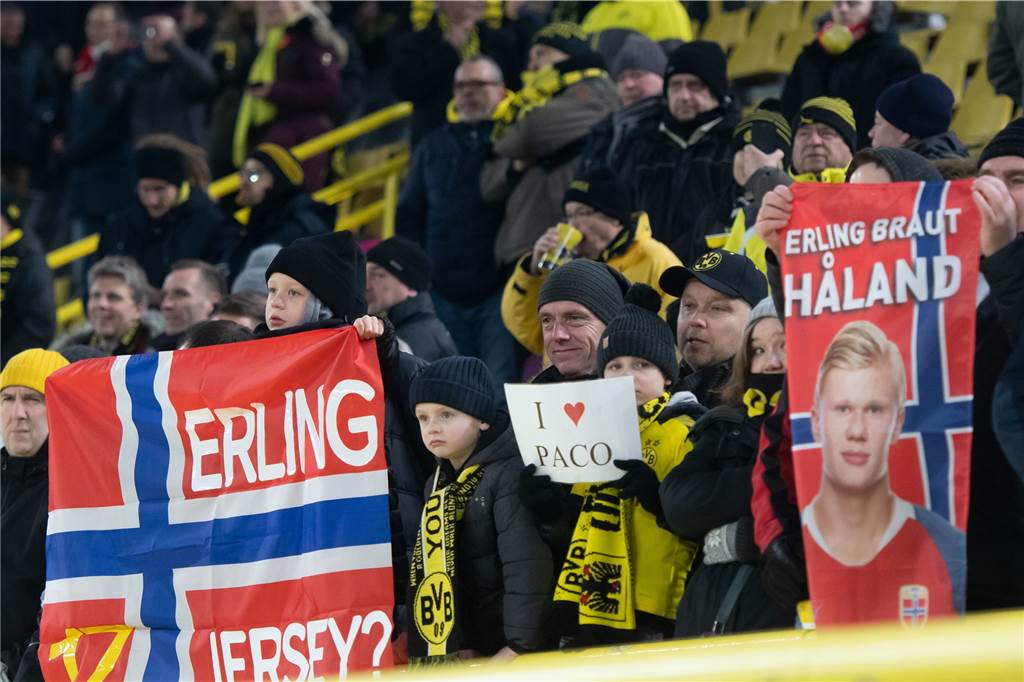 BVB-Hype um Erling Haaland nimmt in Norwegen enorme Zustände an Der Haaland-Hype erreichte auch im Signal Iduna Park schon norwegische Züge.