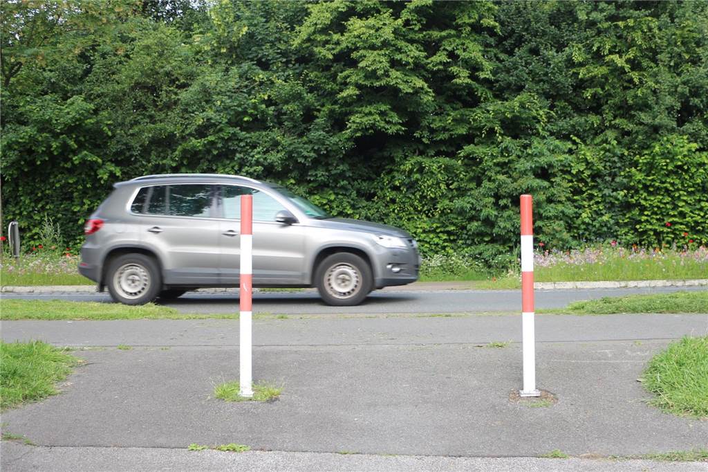 UWG beantragt Prüfung der Querungshilfe auf L572 am Hasenkamp Poller am Hasenkamp