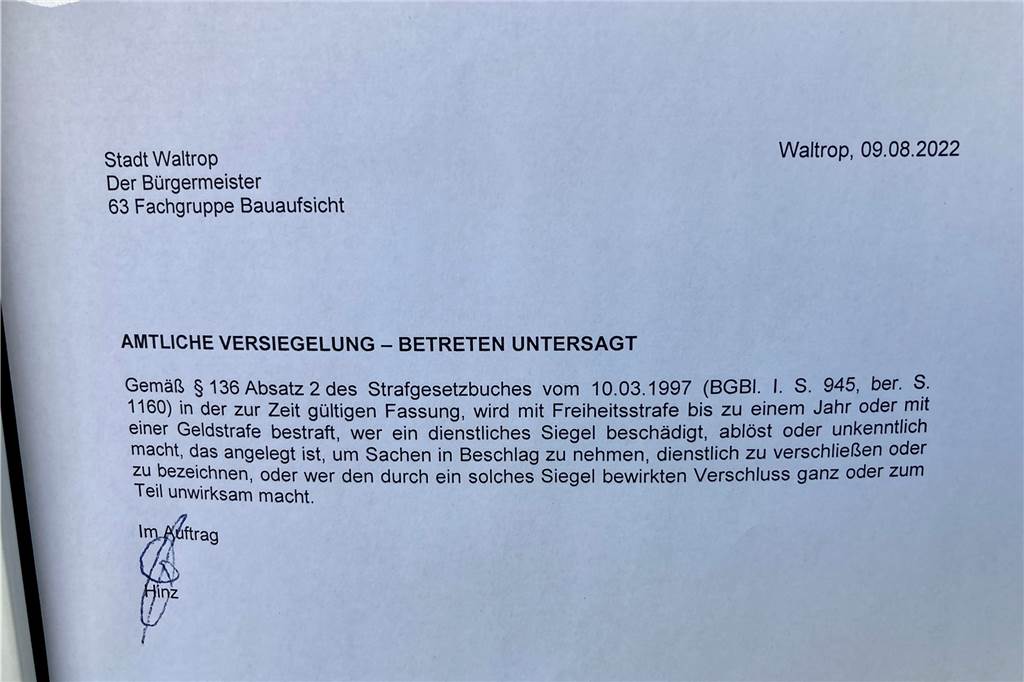 Ein amtliches Schreiben 