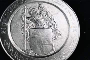 Der Heilige Christophorus zierte einst das Werner Stadtsiegel - wie hier auf dem Silberstempel von 1468 zu sehen ist.