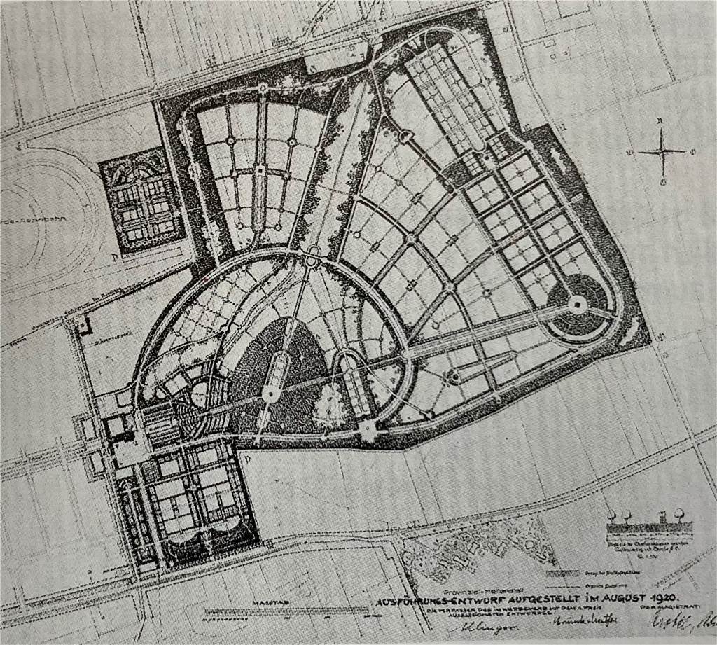 Das Geheimnis der ältesten Grabstätte auf dem Dortmunder Hauptfriedhof Der historische Plan für den Hauptfriedhof aus dem Jahr 1920.