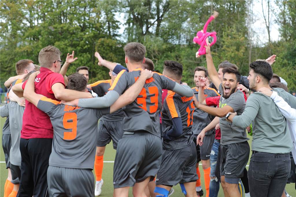 Der Werner SC ist in der Landesliga endgültig angekommen Der Jubel war groß, als der Werner SC in der Hinrunde den ersten Derbysieg einfahren konnte.