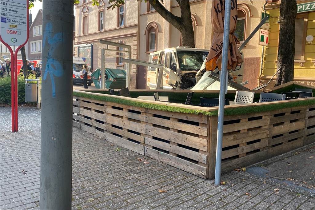Unfallstelle in Dortmund-Kirchlinde.