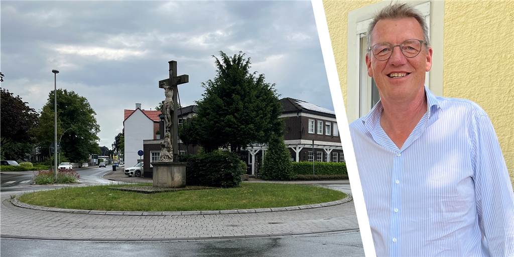 Kreisverkehr „Bußmannsches Kreuz“ in Vreden soll sicherer gemacht werden Der Kreisverkehr mit dem „Bußmannschen Kreuz" in der Mitte soll umgebaut werden. Joachim Hartmann erklärt, warum.