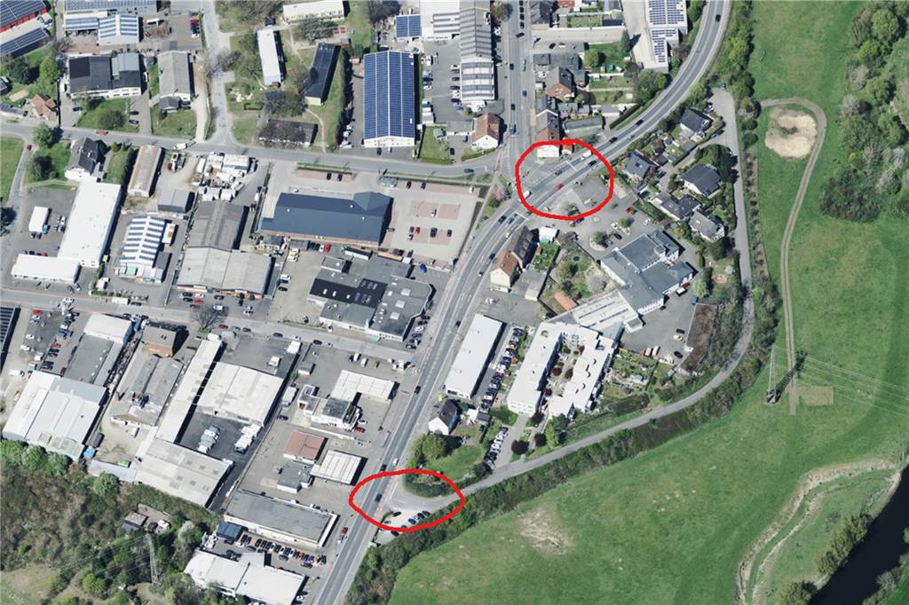 Abfahrt an der Glashütte: Unfallschwerpunkt befürchtet - Klage gegen Stadt Ein Luftbild zeigt den Bereich Recklinghäuser Straße/Papenbrückstraße