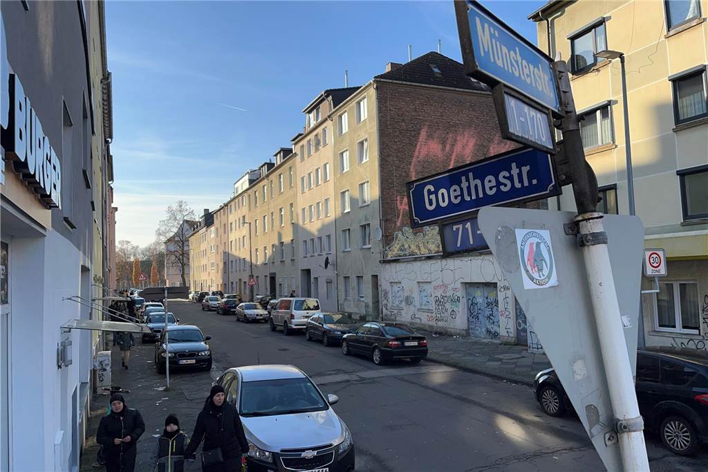 Dritte Messerattacke in der Nordstadt: „Extremst besorgniserregend“ Der Messerangriff auf einen 18-Jährigen fand an der Goethestraße statt, einer Nebenstraße der Münsterstraße in der Dortmunder Nordstadt.