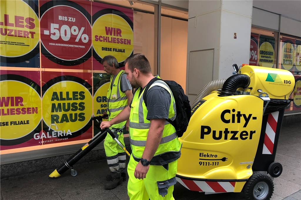 Der neue Cityputzer der EDG für die Innenstadt