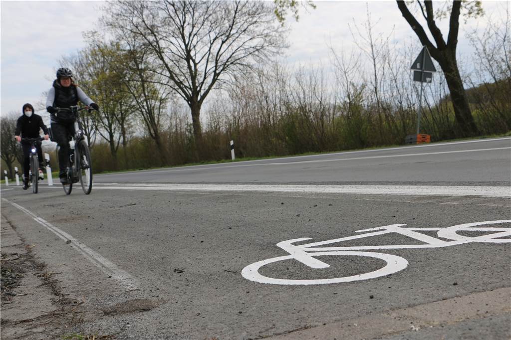 Der neue Radweg wird schon lebhaft genutzt.