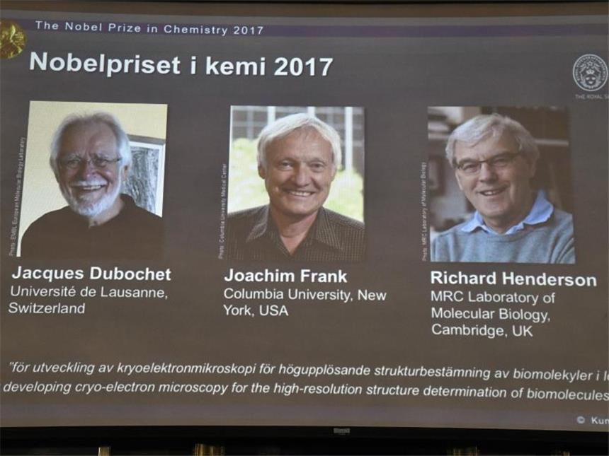 Der Nobelpreis für Chemie geht an Jacques Dubochet, Joachim Frank und Richard Henderson. Foto: Claudio Bresciani