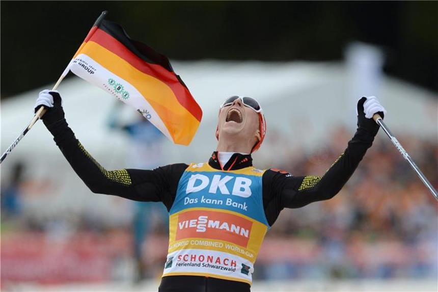 Fahnenträger Frenzel brauchte 26 Stunden bis Pyeongchang Der nordische Kombinierer Eric Frenzel wird bei der Olympia-Eröffnungsfeier der deutsche Fahnenträger sein. Foto: Patrick Seeger