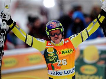Der Norweger Aksel Lund Svindal hat den Super G in Lake Louise gewonnen. Foto: Nick Didlick