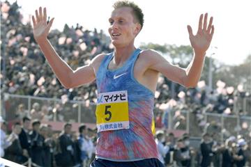 Der Norweger Sondre Moen siegte beim Marathon in Fukuoka. Foto: kyodo