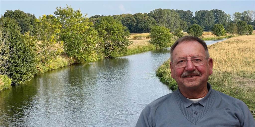 Kritiker der Neuen Stever in Olfen schaltet Bezirksregierung ein Hans Oswald Mattern in einer Montage vor der Stever