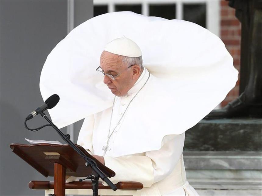 Papst verlässt USA - «Tage der Gnade» Der Papst predigt in Philadelphia. Foto: Tony Gentile / Pool