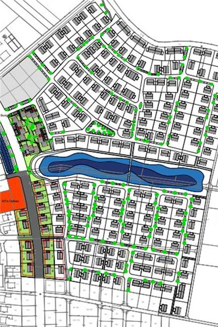 Platz für Häuslebauer: Hier entstehen Baugrundstücke in Heek Der Planentwurf zum Baugebiet Sanderskamp