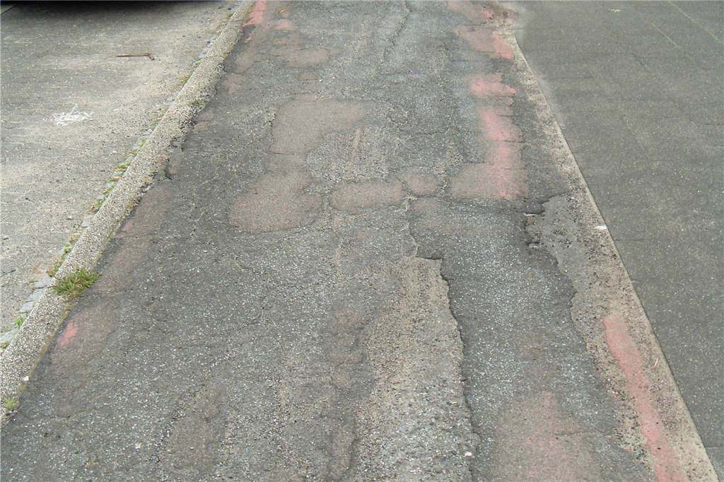 Buckelpisten und Wurzeln: E-Tretroller-Fahrer hätten es auf Wernes Radwegen nicht leicht Der Radweg an der Ovelgönne in Werne ist stark sanierungsbedürftig.