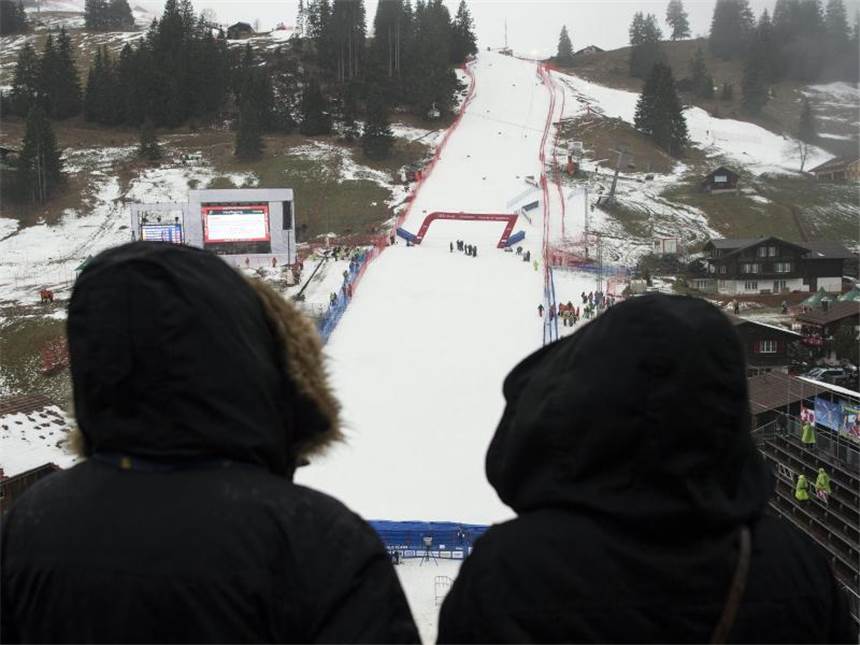 Kein Riesenslalom in Adelboden, kaum Chancen auf Slalom Der Riesenslalom von Adelboden wurde abgesagt. Foto: Peter Schneider