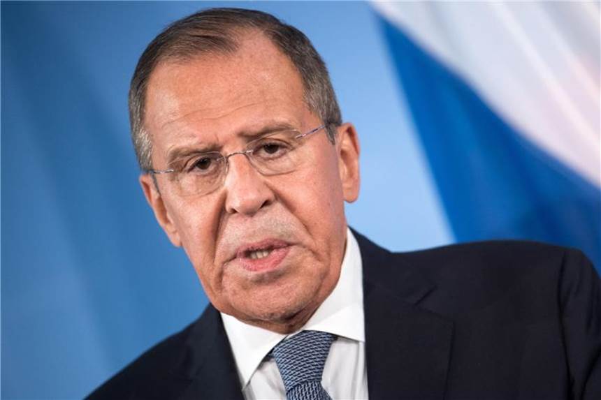 Lawrow für „Renovierung des gemeinsamen europäischen Hauses“ Der russische Außenminister Sergej Lawrow bei einer Pressekonferenz im Auswärtigen Amt. Foto: Bernd von Jutrczenka