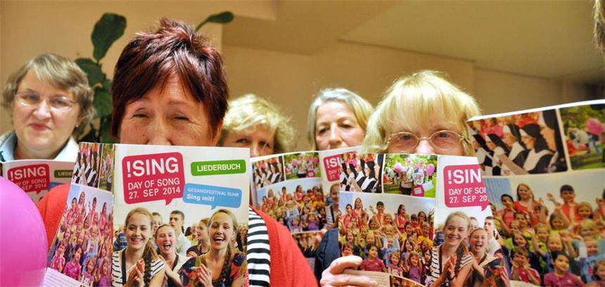 "Day of Song" ist gerettet Der Say of Song hat in über 52 Städten die Menschen wie hier in Haltern begeistert.