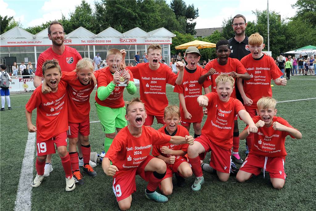 Der SC Berchum/Garenfeld hat die Schwerter Stadtmeisterschaft der E-Junioren gewonnen. 