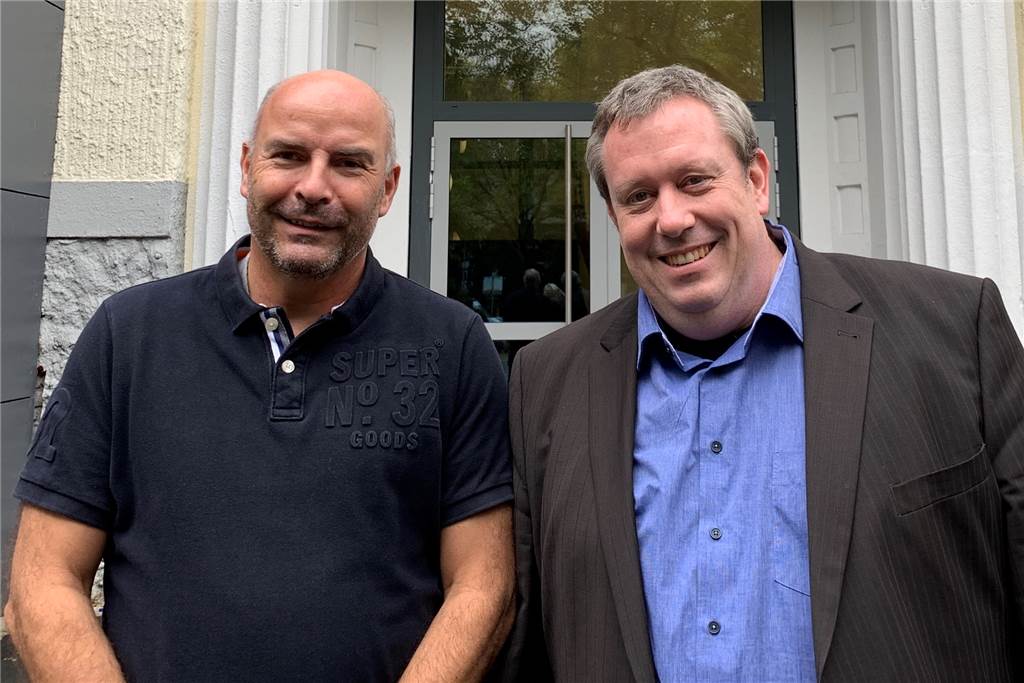 Der Schulleiter Bernd Bruns (r.) und der stellvertretende Schulleiter Axel Kirilof.