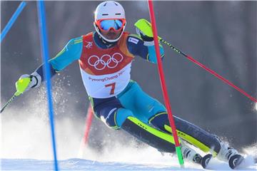 Der Schwede Andre Myhrer holte sich den Sieg beim Olympia-Slalom. Foto: Michael Kappeler