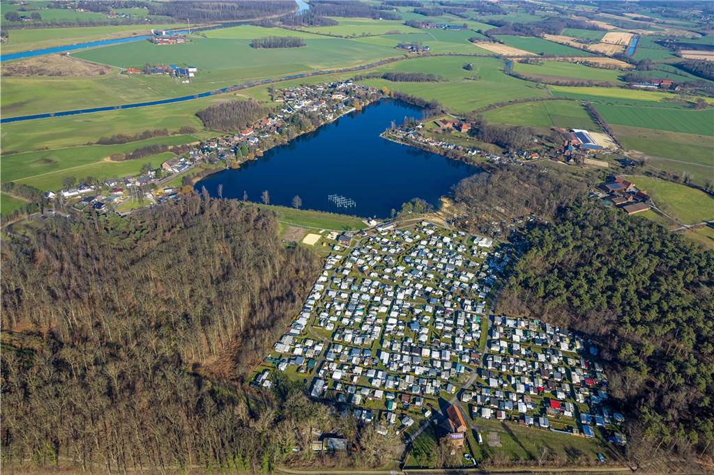 Unter Europas Besten etabliert: Seepark Ternsche erneut ausgezeichnet Der Selmer Campingplatz aus der Luft betrachtet