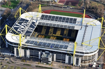 Der Signal Iduna Park aus der Vogelperspektive. 
