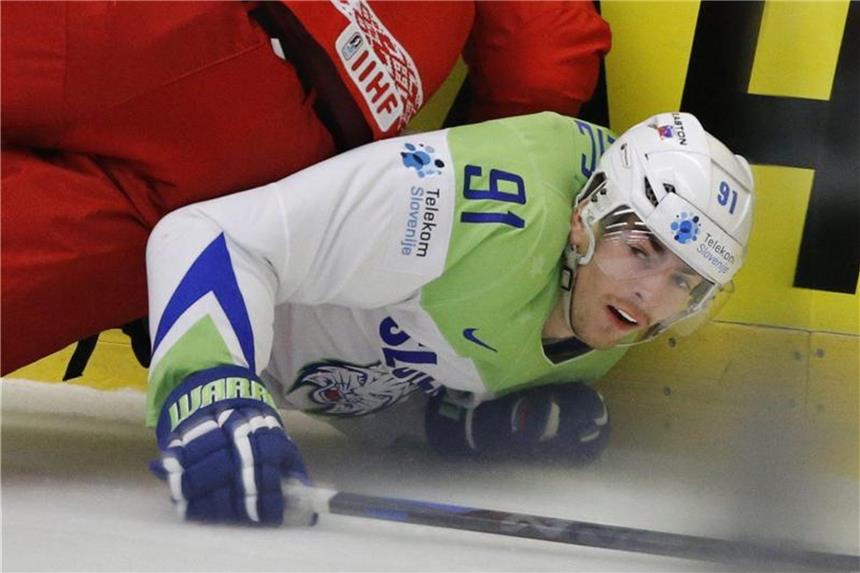 Bremerhaven verpflichtet slowenischen Nationalstürmer Der slowenische Nationalspieler Miha Verlic wurde von den Fischtown Pinguins verpflichtet. Foto: Armando Babani/EPA