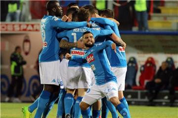 Der SSC Neapel hat sich mit einem 4:1 gegen Lazio Rom für das Spiel gegen RB Leipzig eingestimmt. Foto: Albano Angilletta/ANSA