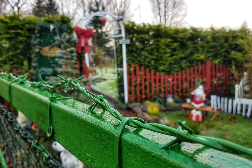 Manfred Pieper (54) fassungslos: Einbrecher verwüsten seinen Schrebergarten in der Stiege Der Stacheldraht auf dem Eingangstor hat die Einbrecher nicht abgehalten.