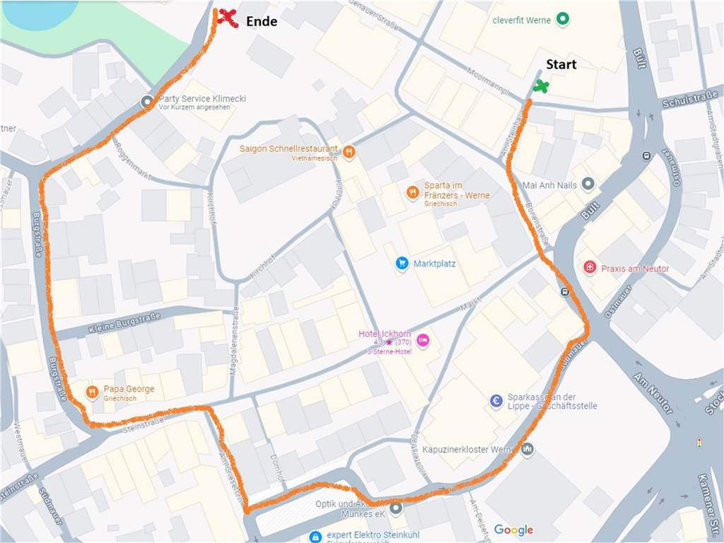 Martinsmarkt 17. November: Umzug, Rallye und verkaufsoffener Sonntag Der Streckenverlauf des Martinsumzuges in diesem Jahr