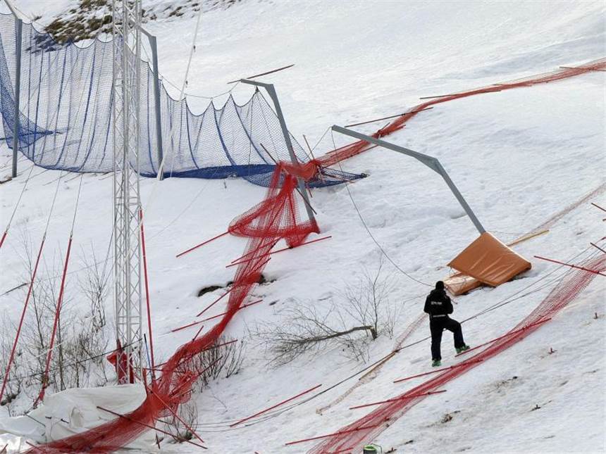 Sturm verhindert Damen-Weltcups in Österreich Der Super-G in Bad Kleinkirchheim konnte nicht zu Ende gefahren werden. Foto: Hans Klaus Techt
