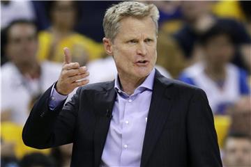 Der Trainer der Golden State Warriors, Steve Kerr. Foto: Marcio Jose Sanchez/AP