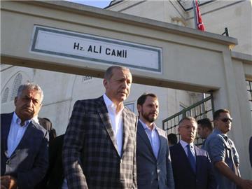 Der türkische Präsident Erdogan während eines Moschee-Besuchs in Istanbul. Foto: Presidency Press Service