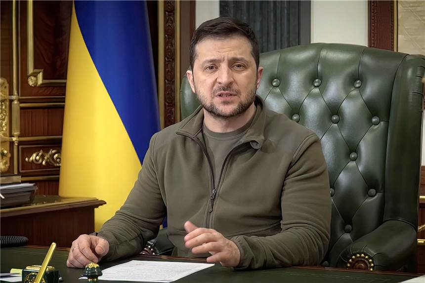 Bericht: Russland und Ukraine erarbeiten 15-Punkte-Friedensplan Der ukrainische Präsident Wolodymyr Selenskyj spricht in einer Videobotschaft. (Archivbild)