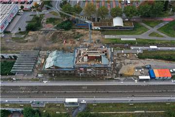 Der Umbau des Bahnhofs läuft.