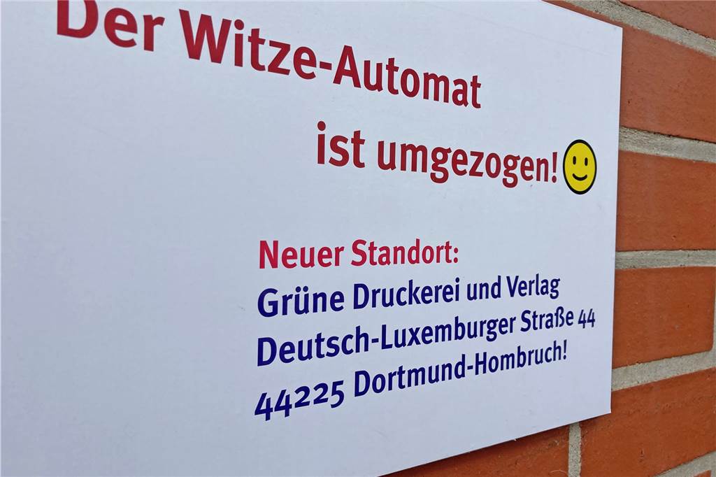 Stimmabgabe mit der Kippe: Die Frage der Woche im Stadtteil Der „Witze-Automat", auch ein Projekt Everdings, ist umgezogen zur Deutsch-Luxemburger-Straße.