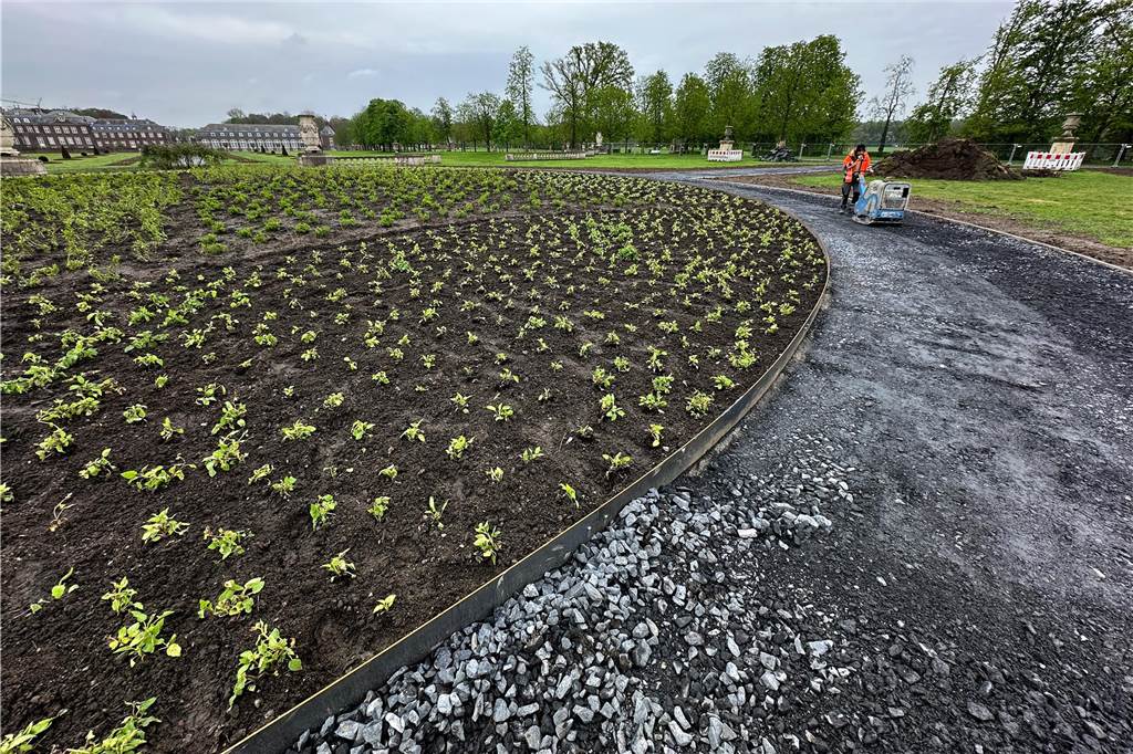 Arbeiten am Schloss Nordkirchen