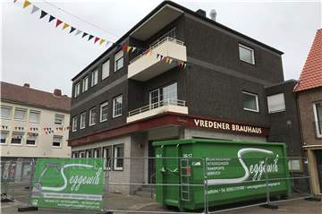 Derzeit wird alles für den Abriss des ehemaligen Brauhauses in Vreden vorbereitet.