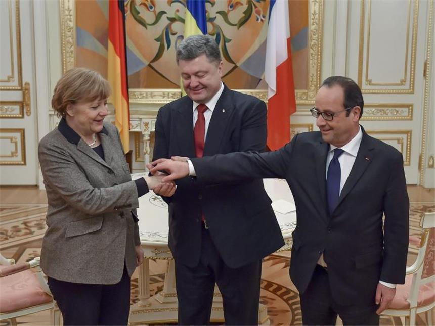 Deutschland und Frankreich wollen eine weitere Eskalation der Ukraine-Krise verhindern. Foto: Mykola Lazarenko / Pool