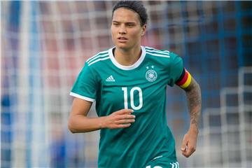 Deutschlands Mittelfeldspielerin Dzsenifer Marozsan. Foto: Sebastian Kahnert