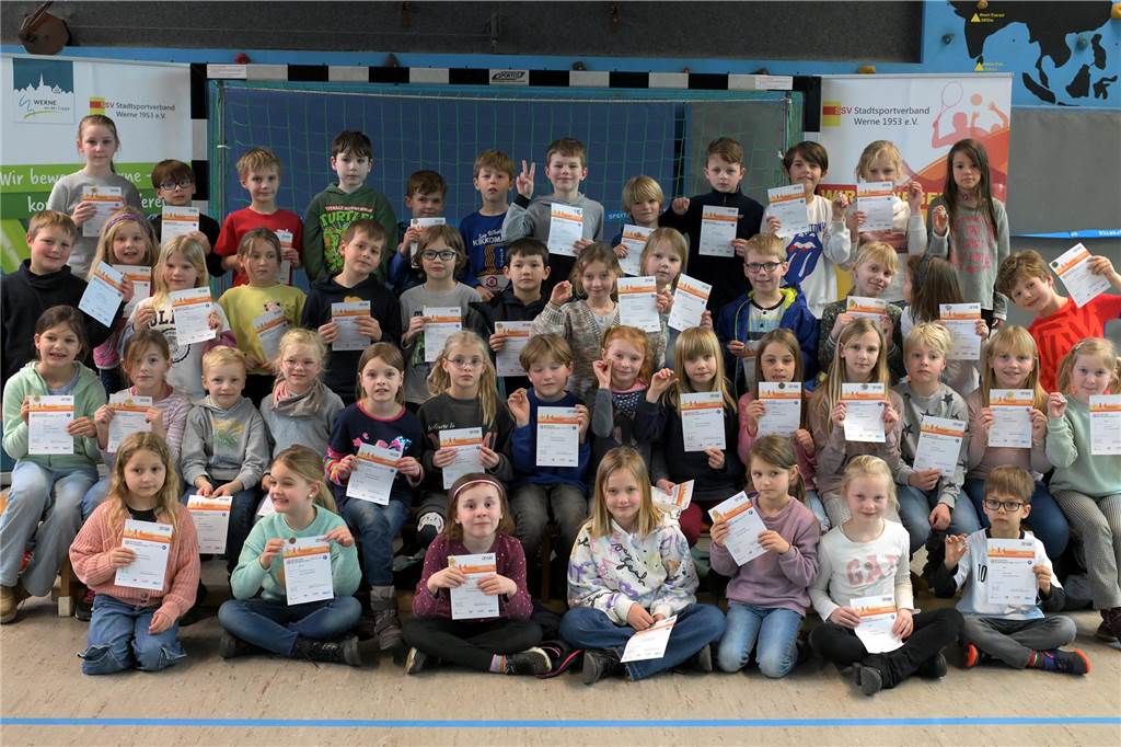 Die 2. Jahrgangsstufe der Uhlandschule Werne.