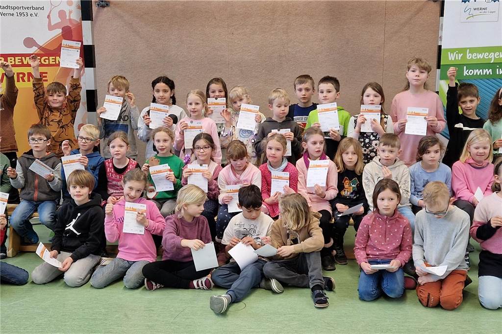 Die 2. Klasse der Wiehagenschule Werne.