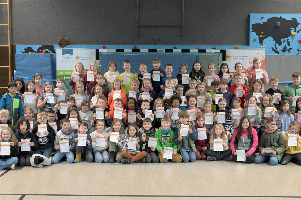Die 3. Jahrgangsstufe der Uhlandschule Werne.