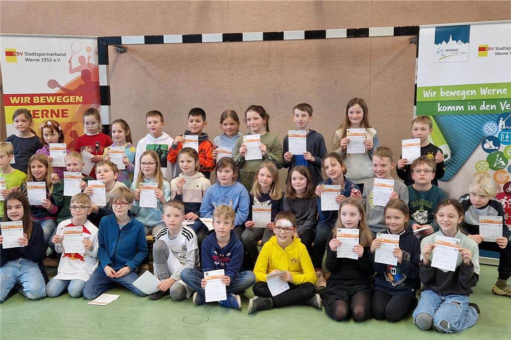 Die 3. Klasse der Wiehagenschule Werne.