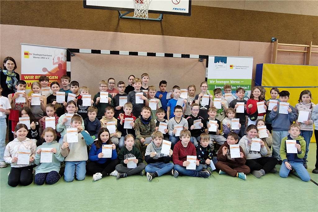 Die 4. Klasse der Wiehagenschule Werne.