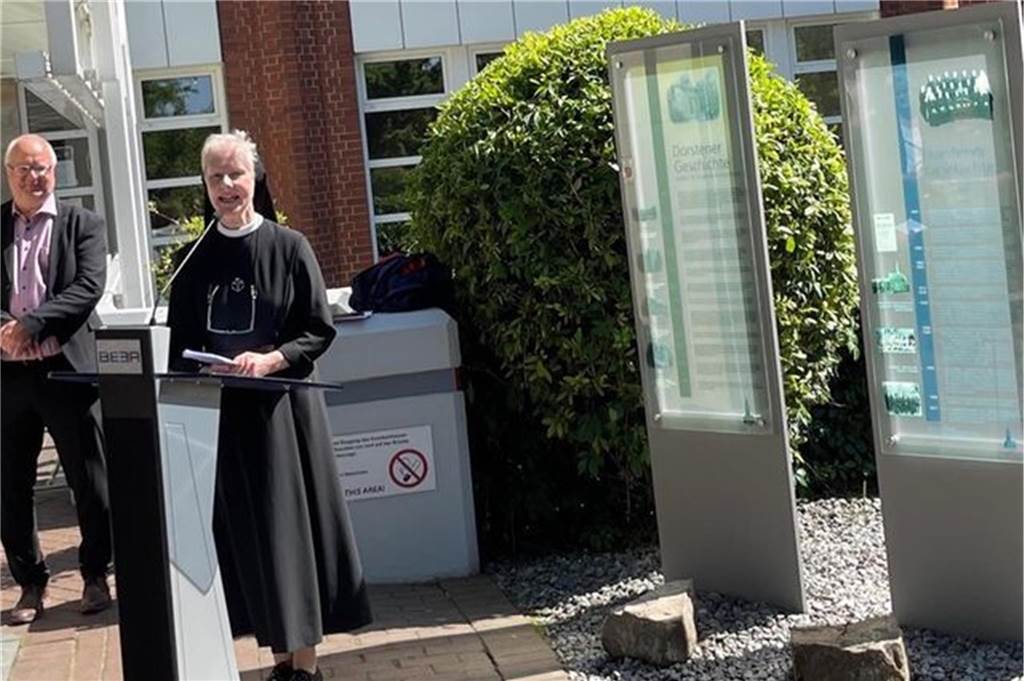 48. Geschichtsstation in Dorsten Einweihung Geschichtsstation am Krankenhaus Dorsten