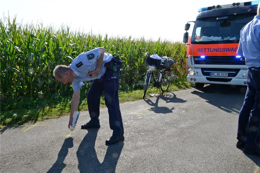 E-Bike-Fahrerin schwer verletzt Die 76-jährige Fahrerin eines E-Bikes wurde bei dem Unfall schwer verletzt.